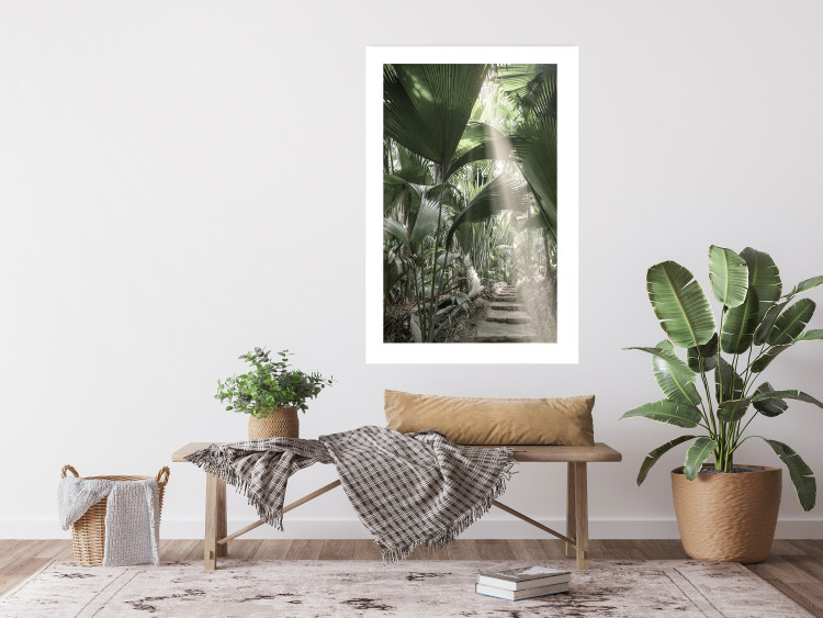 Wall Poster Beam of Light - tropical composition of green jungle in sunlight 135305 additionalImage 12