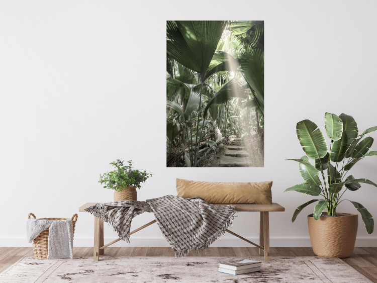 Wall Poster Beam of Light - tropical composition of green jungle in sunlight 135305 additionalImage 13