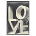 Wall Poster Love in Grays - white texts with imitation of 3D effect on a light background 135505 additionalThumb 4