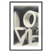 Wall Poster Love in Grays - white texts with imitation of 3D effect on a light background 135505 additionalThumb 2
