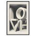 Wall Poster Love in Grays - white texts with imitation of 3D effect on a light background 135505 additionalThumb 26