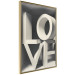 Wall Poster Love in Grays - white texts with imitation of 3D effect on a light background 135505 additionalThumb 20