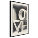 Wall Poster Love in Grays - white texts with imitation of 3D effect on a light background 135505 additionalThumb 18