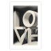 Wall Poster Love in Grays - white texts with imitation of 3D effect on a light background 135505 additionalThumb 5