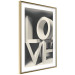 Wall Poster Love in Grays - white texts with imitation of 3D effect on a light background 135505 additionalThumb 19