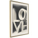 Wall Poster Love in Grays - white texts with imitation of 3D effect on a light background 135505 additionalThumb 16