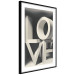 Wall Poster Love in Grays - white texts with imitation of 3D effect on a light background 135505 additionalThumb 17