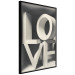 Wall Poster Love in Grays - white texts with imitation of 3D effect on a light background 135505 additionalThumb 21