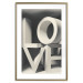 Wall Poster Love in Grays - white texts with imitation of 3D effect on a light background 135505 additionalThumb 27