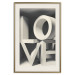 Wall Poster Love in Grays - white texts with imitation of 3D effect on a light background 135505 additionalThumb 25
