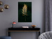 Poster Graceful Leaf - golden plant composition on a dark green background 135605 additionalThumb 23