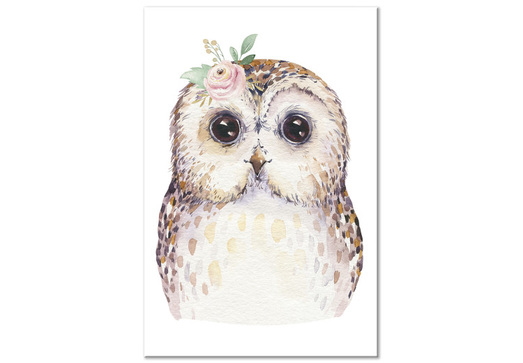 Canvas Positive Owl - Colorful illustration inspired by fairy tales 135705