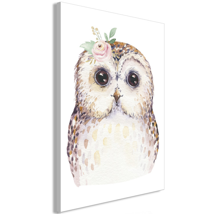 Canvas Positive Owl - Colorful illustration inspired by fairy tales 135705 additionalImage 2