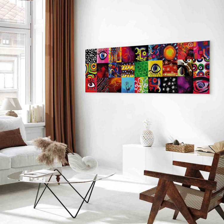 Canvas Colorful Play (1-piece) narrow - modernist cheerful abstraction 138505 additionalImage 9