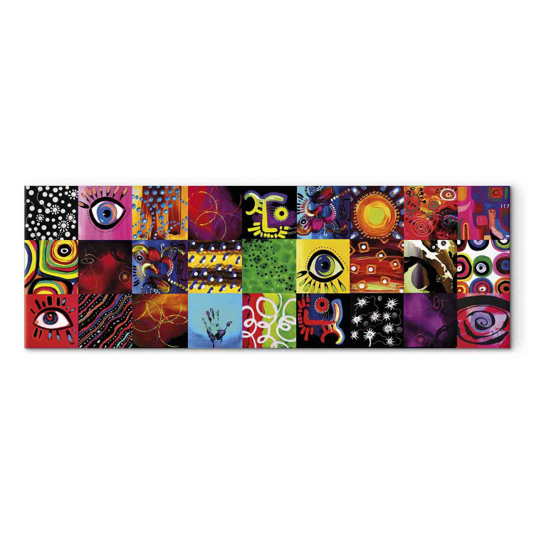 Canvas Colorful Play (1-piece) narrow - modernist cheerful abstraction 138505 additionalImage 7
