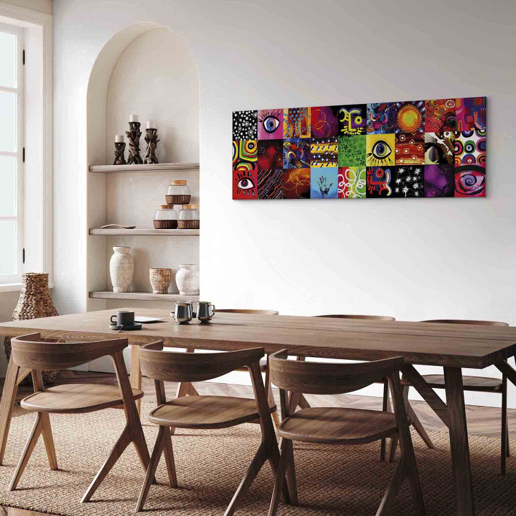 Canvas Colorful Play (1-piece) narrow - modernist cheerful abstraction 138505 additionalImage 5