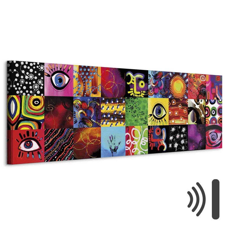 Canvas Colorful Play (1-piece) narrow - modernist cheerful abstraction 138505 additionalImage 8