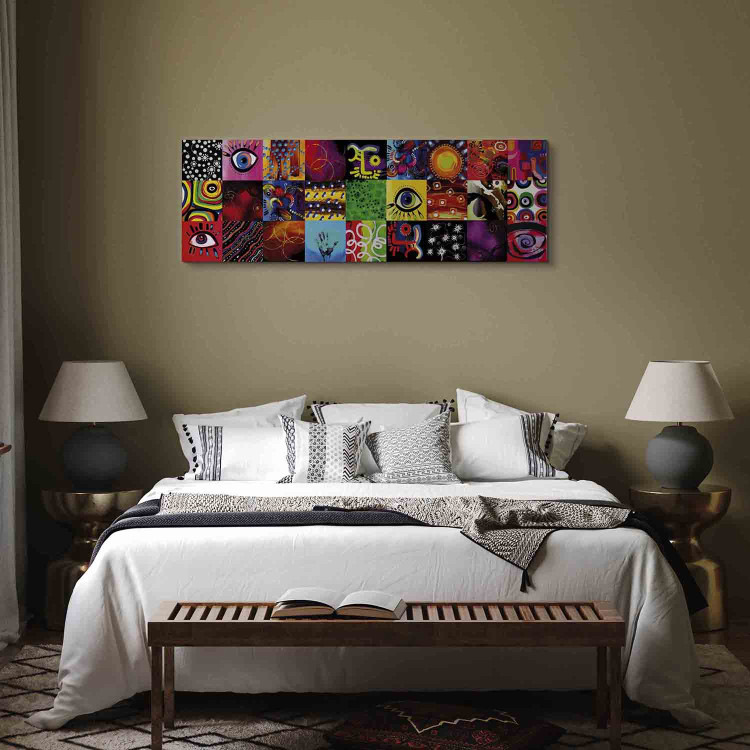 Canvas Colorful Play (1-piece) narrow - modernist cheerful abstraction 138505 additionalImage 10