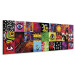 Canvas Colorful Play (1-piece) narrow - modernist cheerful abstraction 138505 additionalThumb 2