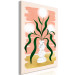Canvas Dandelions in Vase (1-piece) Vertical - white flowers and leaves 143005 additionalThumb 2