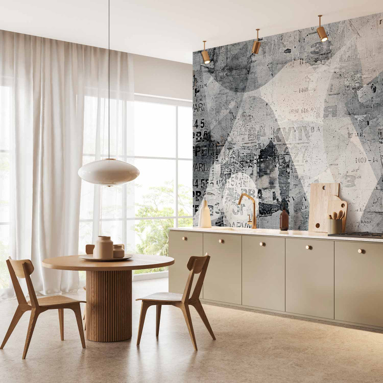 Wall Mural Grey abstract - motif with text on a background with concrete texture 143405 additionalImage 7