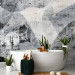 Wall Mural Grey abstract - motif with text on a background with concrete texture 143405 additionalThumb 8