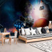 Wall Mural Children's landscape - space motif with a view of the planets from a ship's window 143505 additionalThumb 7