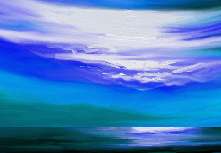 Canvas Print Blue Landscape (1-piece) Wide - blue unique abstraction 143705 additionalImage 5