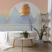 Wall Mural Mountain landscape - abstract with mountains and a lake on a sunset background 143805 additionalThumb 8