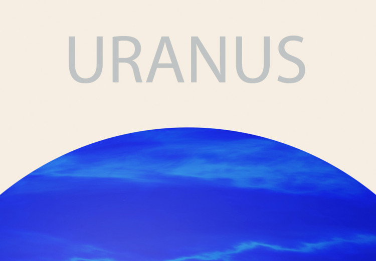 Canvas Print Uranus - The Blue Planet of the Solar System on a Cream Background 146305 additionalImage 4