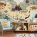Wall Mural Jurassic World - Dinosaurs on a Map in Pastel Colors 149205 additionalThumb 4