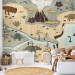 Wall Mural Jurassic World - Dinosaurs on a Map in Pastel Colors 149205 additionalThumb 8