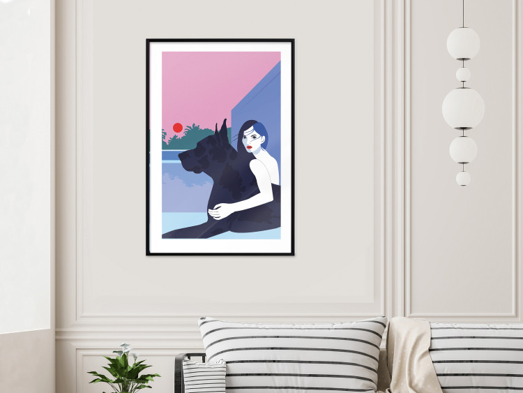 Wall Poster Woman and Dog - Minimalist Vector Illustration 149705 additionalImage 14