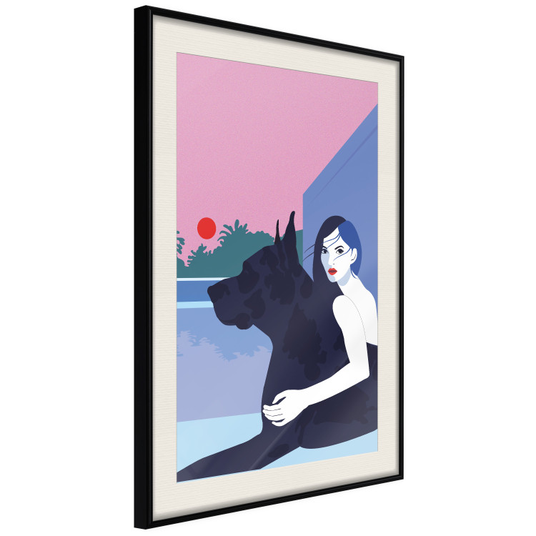 Wall Poster Woman and Dog - Minimalist Vector Illustration 149705 additionalImage 9