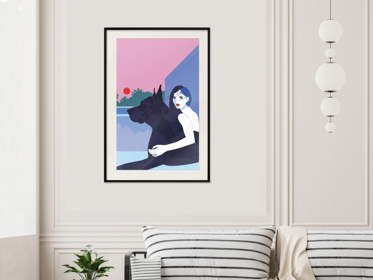 Wall Poster Woman and Dog - Minimalist Vector Illustration 149705 additionalImage 17