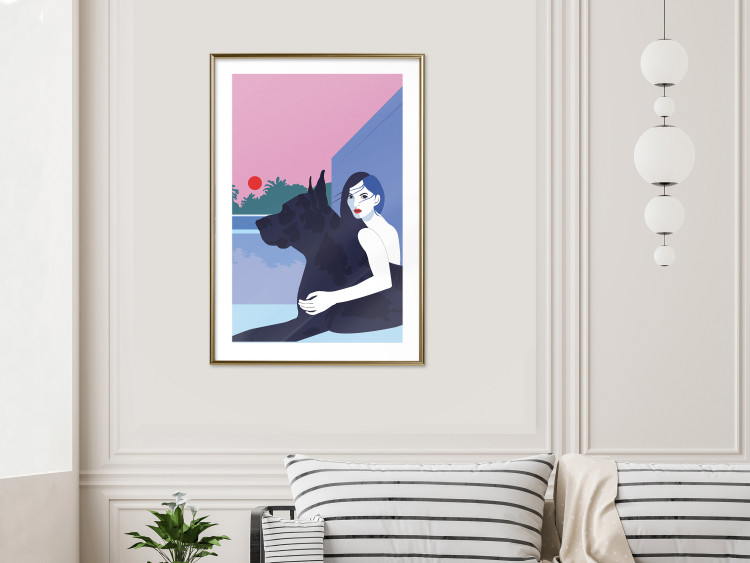 Wall Poster Woman and Dog - Minimalist Vector Illustration 149705 additionalImage 16