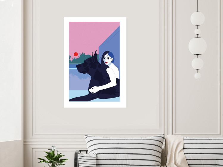 Wall Poster Woman and Dog - Minimalist Vector Illustration 149705 additionalImage 12