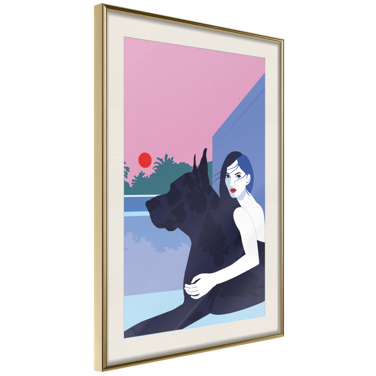 Wall Poster Woman and Dog - Minimalist Vector Illustration 149705 additionalImage 11
