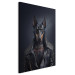 Canvas Art Print AI Doberman Dog - Rock Style Animal Fantasy Portrait - Vertical 150105 additionalThumb 2