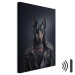 Canvas Art Print AI Doberman Dog - Rock Style Animal Fantasy Portrait - Vertical 150105 additionalThumb 8