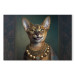 Canvas Print AI Abyssinian Cat - Animal Fantasy Portrait With Golden Necklace - Horizontal 150205 additionalThumb 7