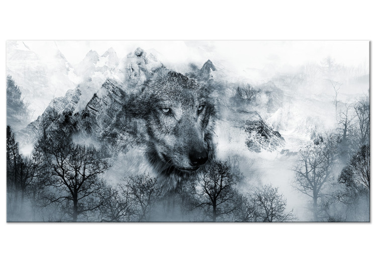 Large canvas print Mountain Landscape with a Wolf II [Large Format] 150805
