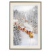 Poster Christmas Train - A Red Train Going Through a Snow-Covered Forest 151705 additionalThumb 25