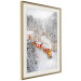 Poster Christmas Train - A Red Train Going Through a Snow-Covered Forest 151705 additionalThumb 7