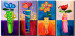 Canvas Rainbow flowers 48705