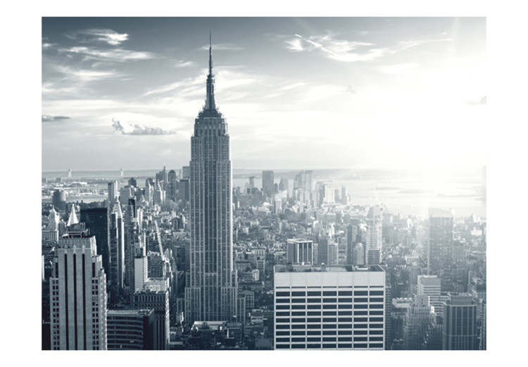 Photo Wallpaper Manhattan and Empire State Building - Architecture in Shades of Gray 61505 additionalImage 1