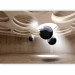 Wall Mural Abstract - concrete space with black spheres and white pattern 64405 additionalThumb 1