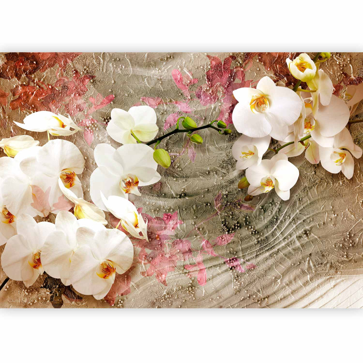 Photo Wallpaper Desert orchid - flower motif on a background with delicate wave effect 88905 additionalImage 1
