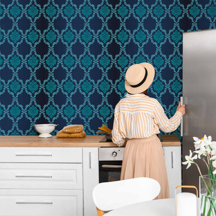 Wallpaper Blooming  turquoise 89405 additionalImage 8