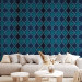Wallpaper Blooming  turquoise 89405